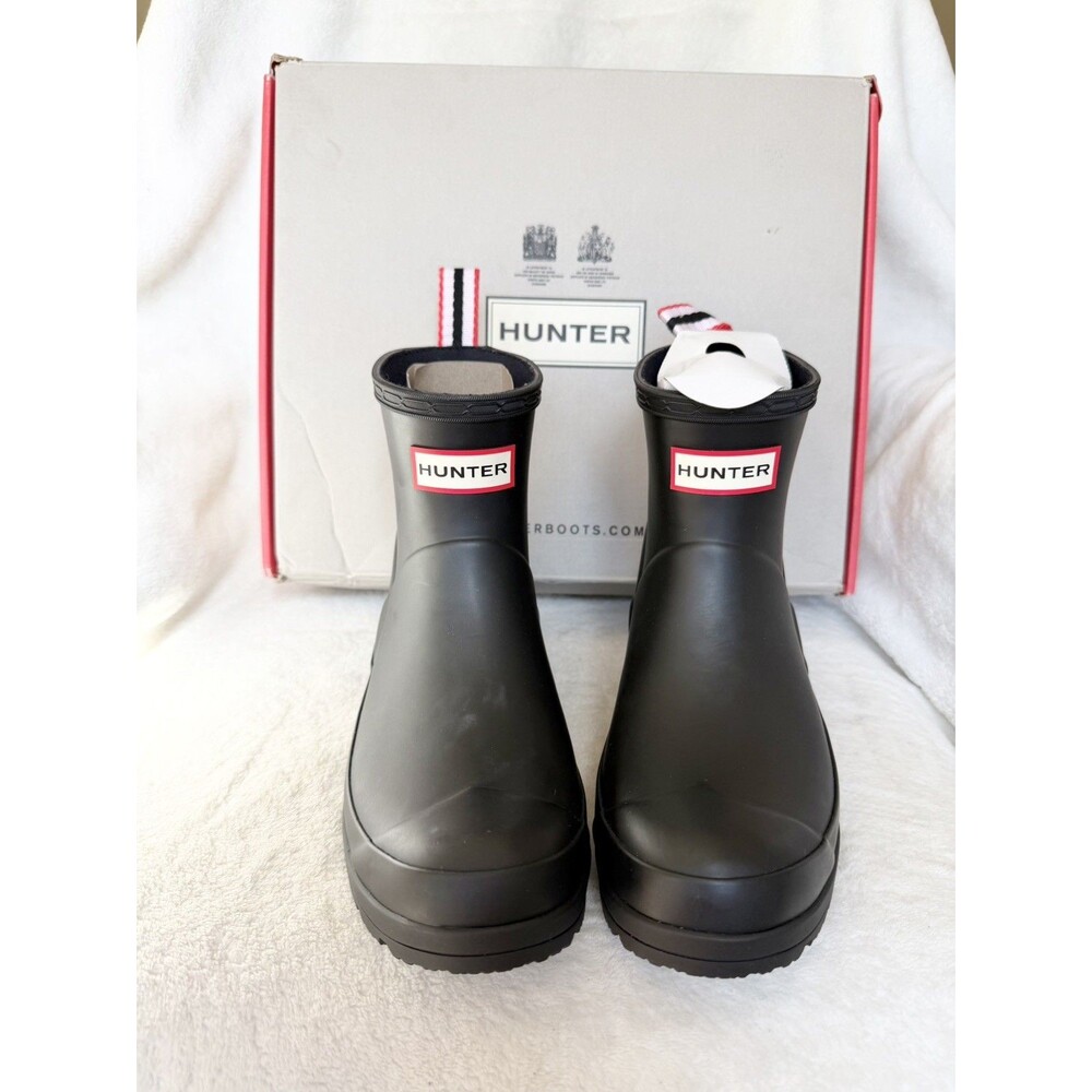 HUNTER Waterproof Rubber Pull-On Ankle Rain Boot Black US 5 UK 3 EU 36